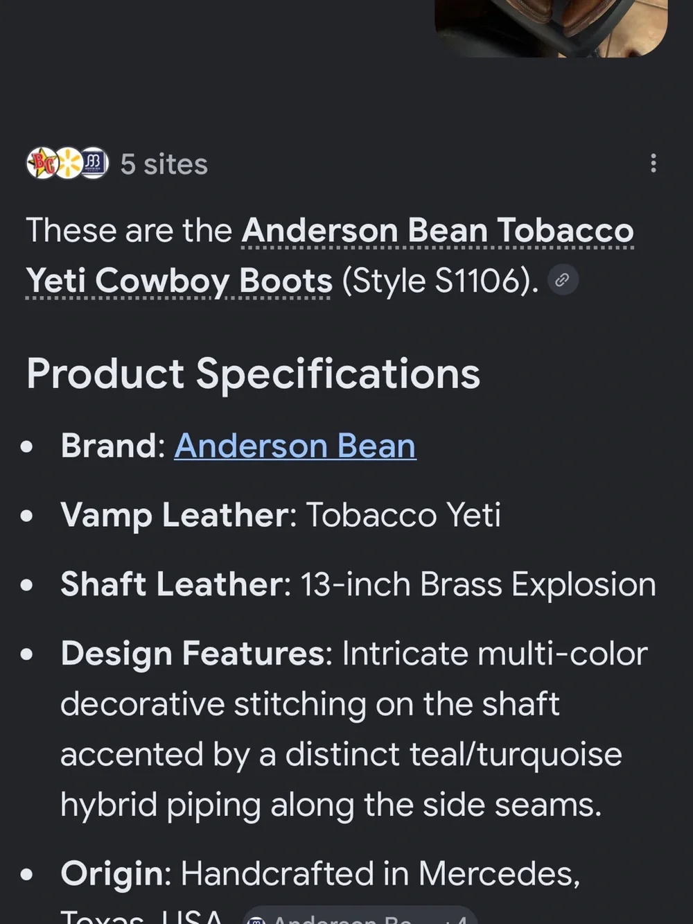 Anderson Bean classic brown